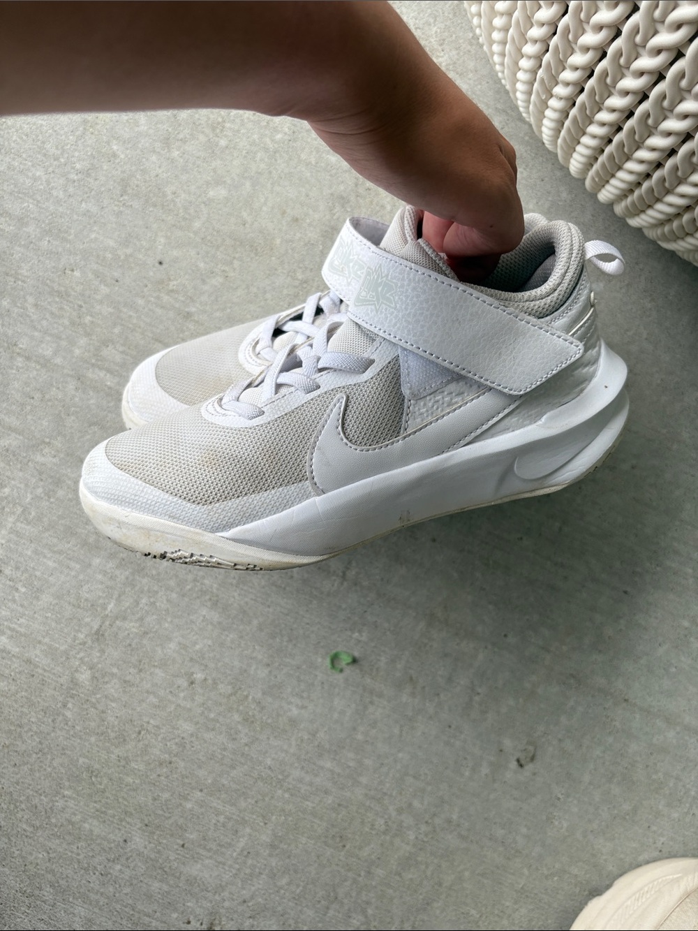 Nike Kids White Velcro Sneakers
